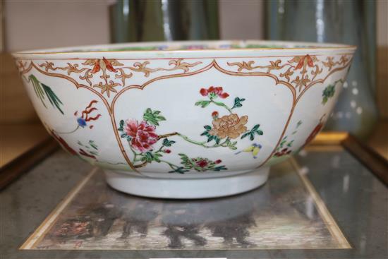 A Chinese famille rose bowl, 18th century diameter 25.5cm